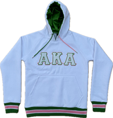 AKA White Chenille Hoodie