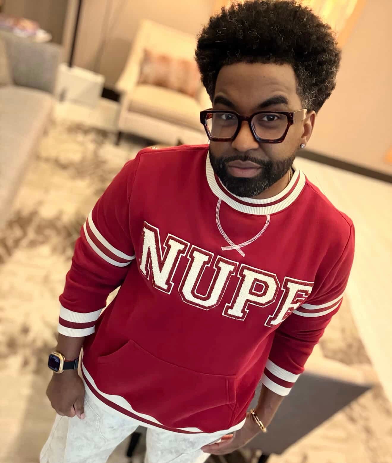 Kappa Nupe Krimson Chenille Crewneck