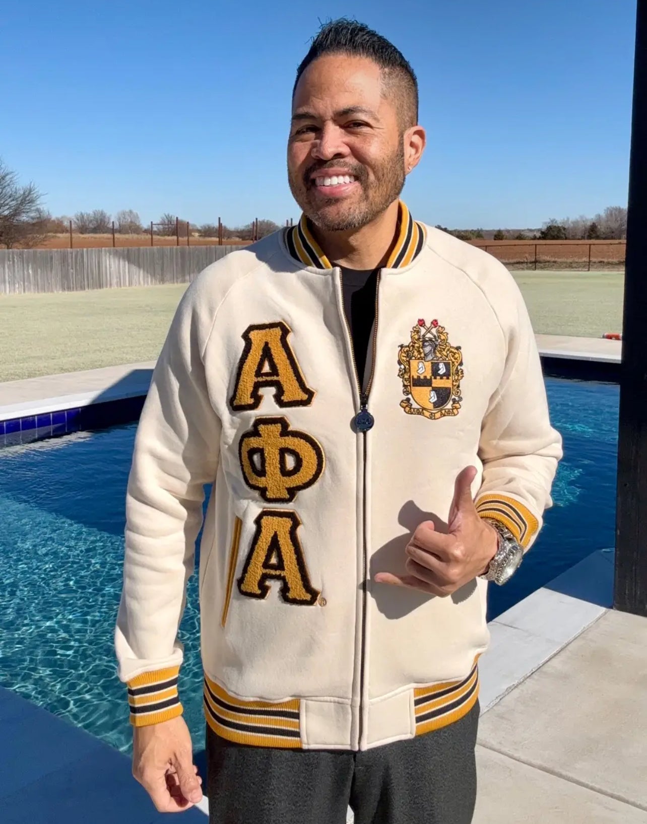 Alpha Neutral Chenille Varsity Fleece