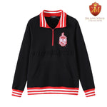 Delta Black Quarter Zip Sweatshirt Unisex