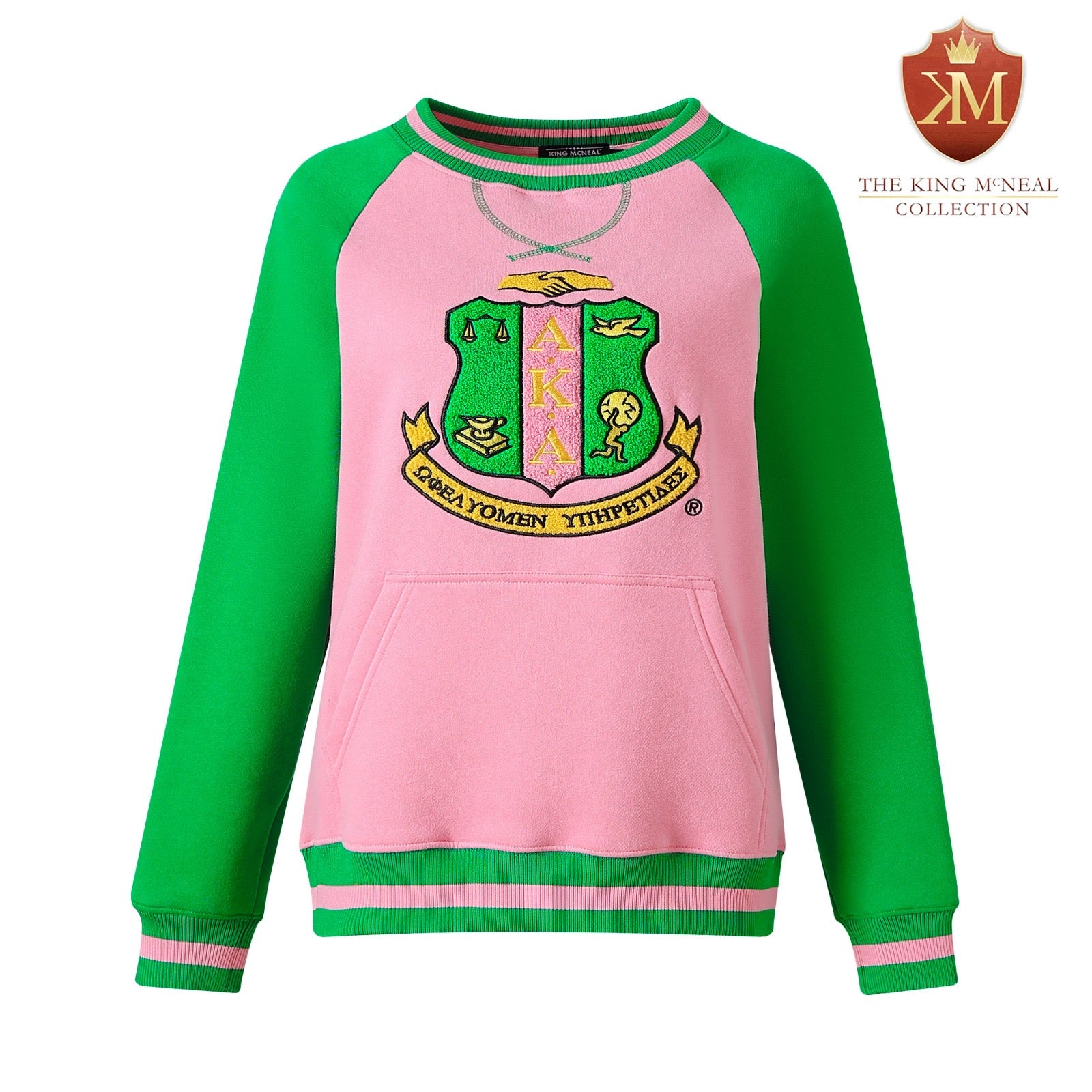 AKA Pink Crest Chenille Crewneck (Unisex Size)