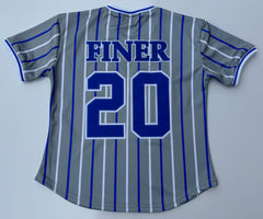 Zeta Grey Baseball Jersey