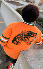 FAMU Orange Fleece Cardigan