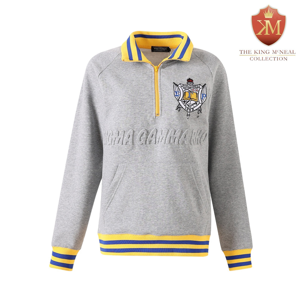 SGRho Grey Quarter Zip Sweatshirt Unisex