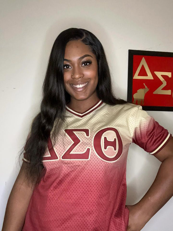 Delta Crimson Faded Baseball Jersey