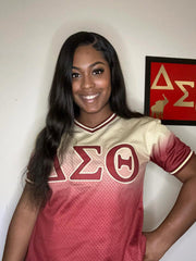 Delta Crimson Faded Baseball Jersey