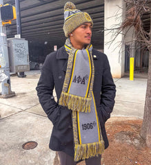 Alpha Grey Scarf & One Hat Set