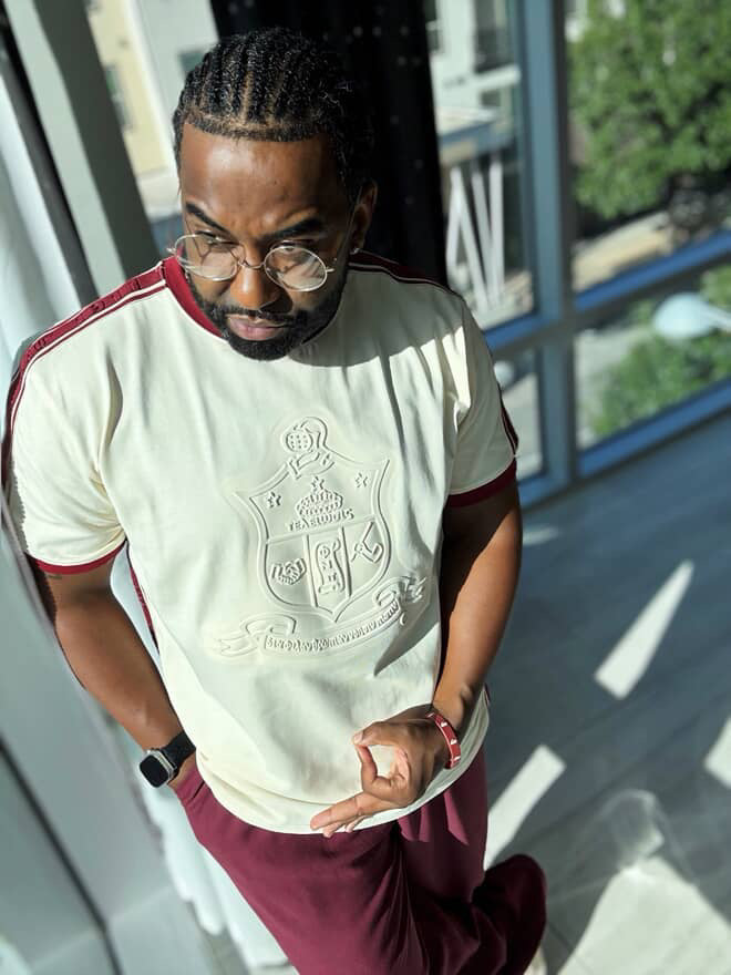 Kappa Cream Tapered Embossed Premium Crest Shirt