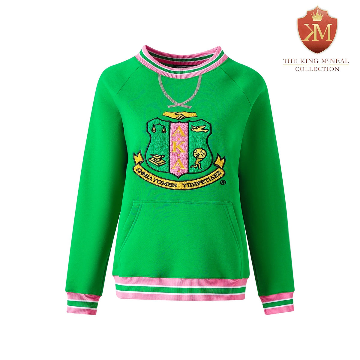 AKA Green Chenille Crest Crewneck (Unisex Size)