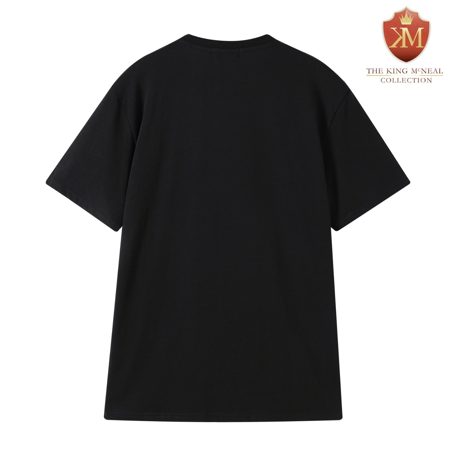 Premium Alpha Black Chenille Old Gold letter T-Shirt