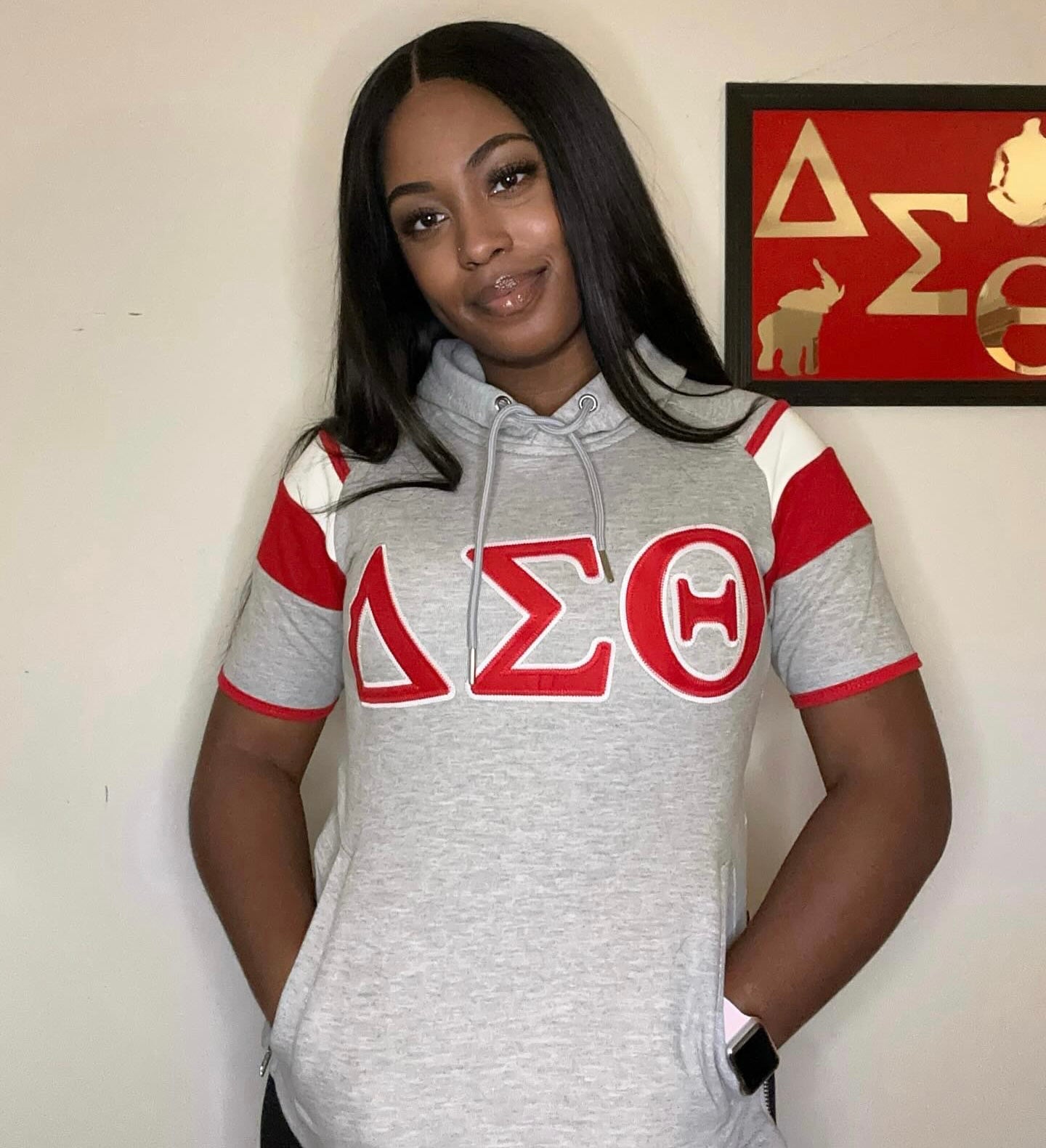 Delta Grey SS Hoodie