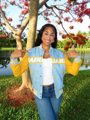 Southern University Denim Bomber Jacket