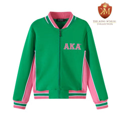 AKA Green Air Tech Fleece Warm Up Jacket