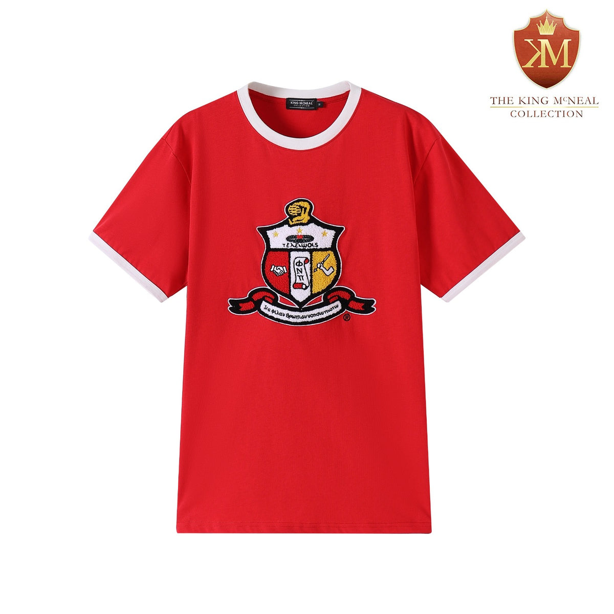Kappa Red Chenille Crest Ringer Premium Shirt