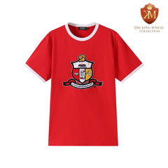 Kappa Red Chenille Crest Ringer Premium Shirt