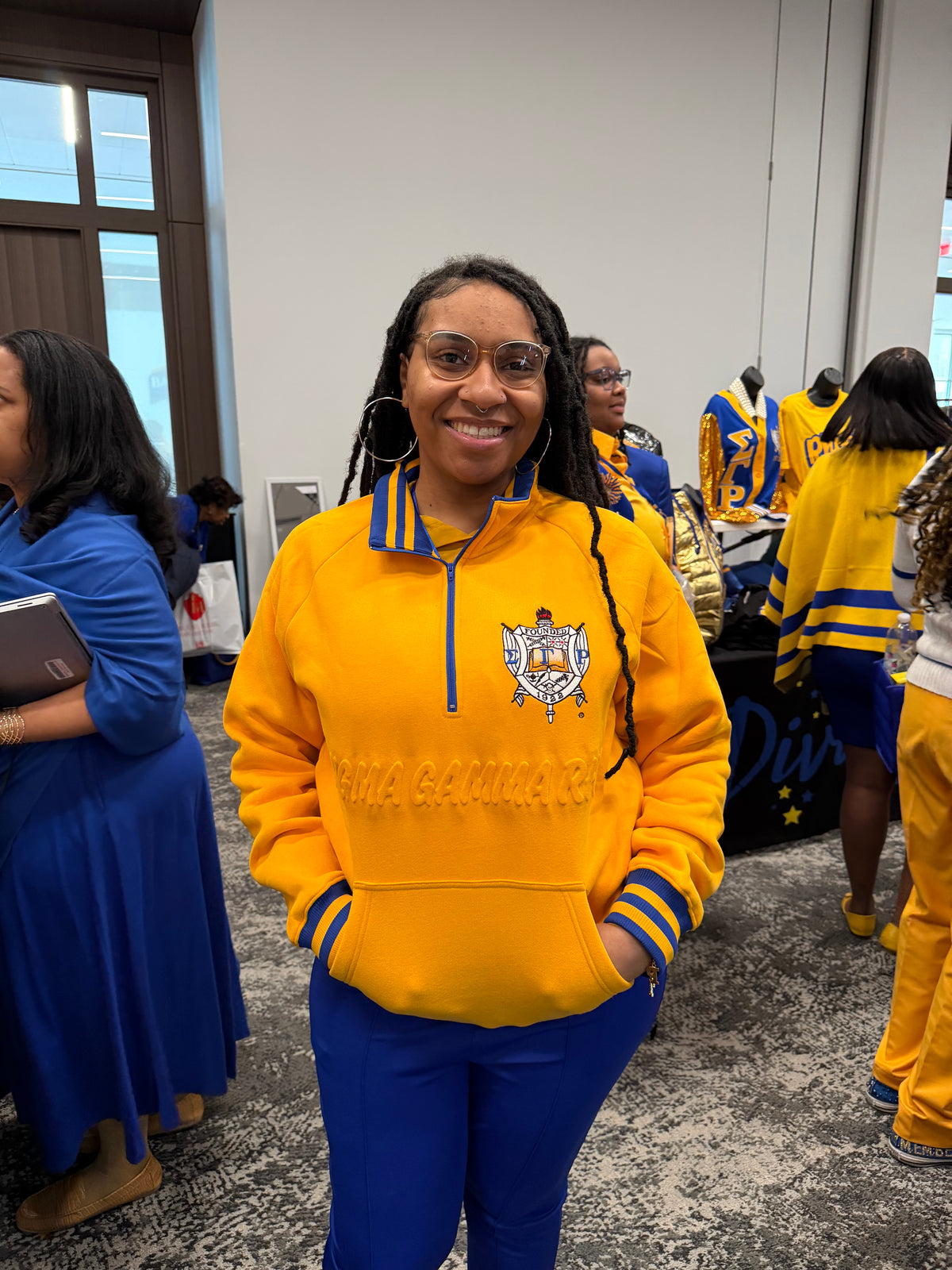SGRho Gold Quarter Zip Sweatshirt Unisex