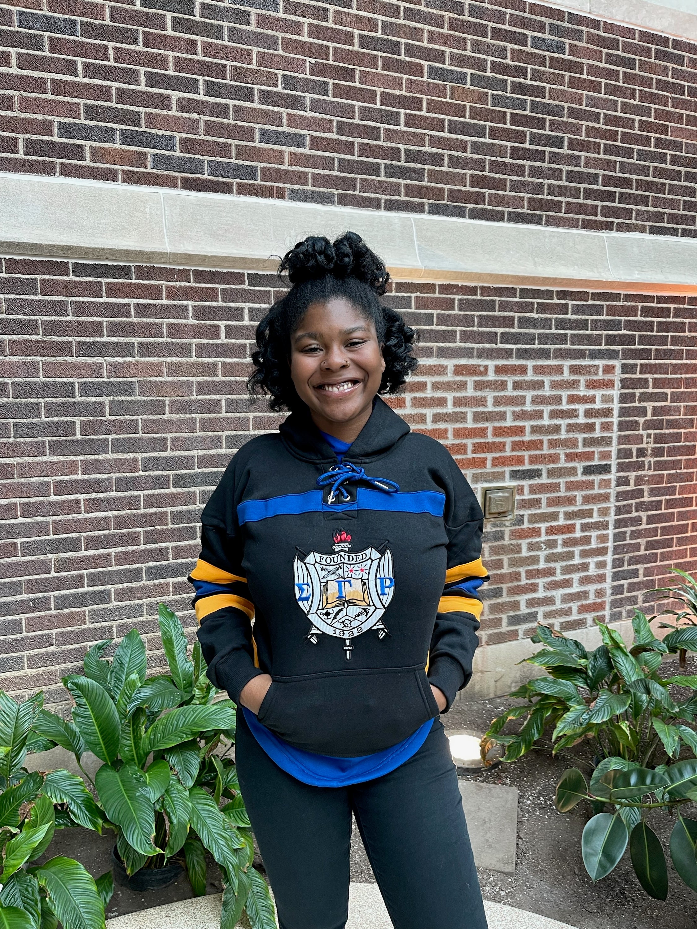 SGRho Black Hockey Hoodie Unisex