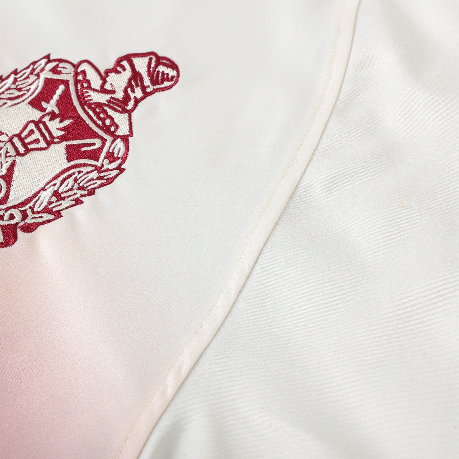 Delta Cream Ombre Bomber Jacket Custom Ribbon And Lining