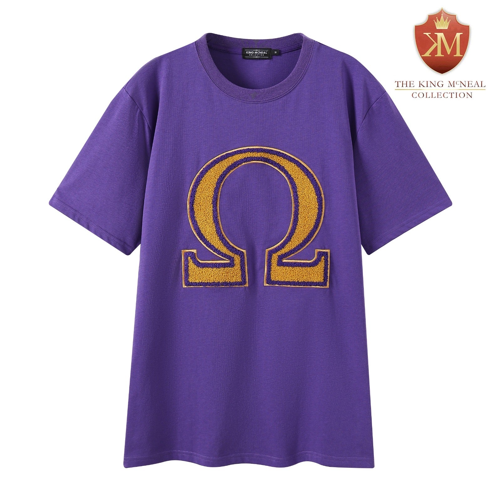 Omega Premium Purple Chenille Letter T-shirt