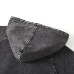 AKA Black Denim Hoodie Dress With Pockets