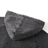 AKA Black Denim Hoodie Dress With Pockets