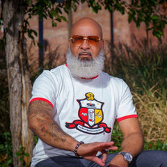 Kappa White Chenille Crest Ringer Premium Shirt