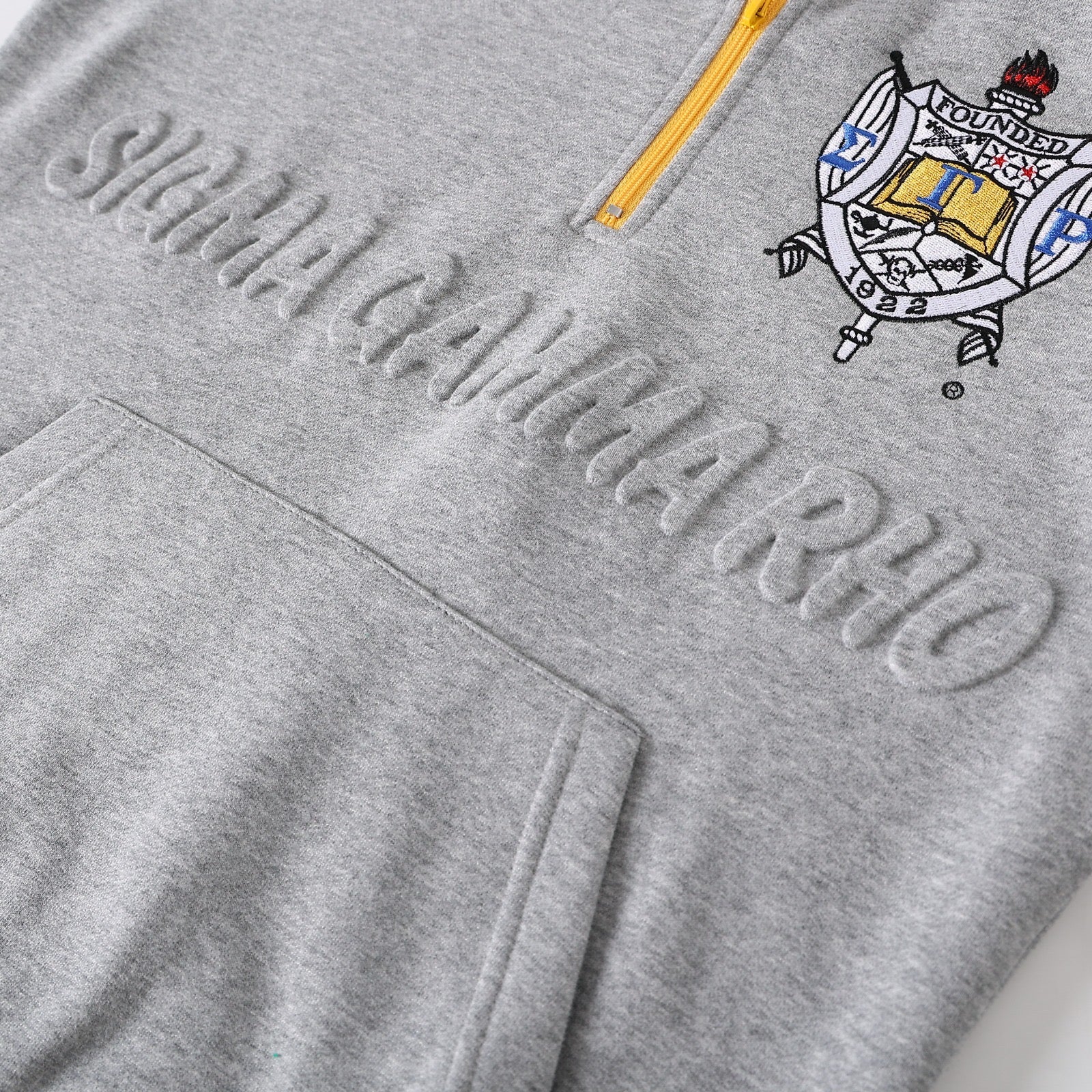 SGRho Grey Quarter Zip Sweatshirt Unisex