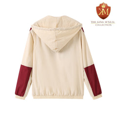 Delta Cream Half Zip Windbreaker Jacket