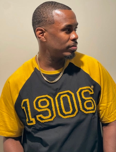 1906 Black Premium Chenille Raglan Shirt