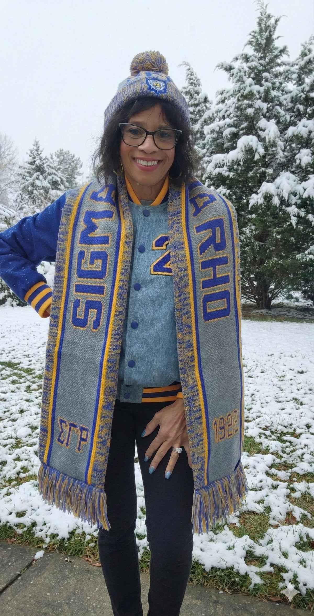 SGRho Grey Scarf and Hat Set