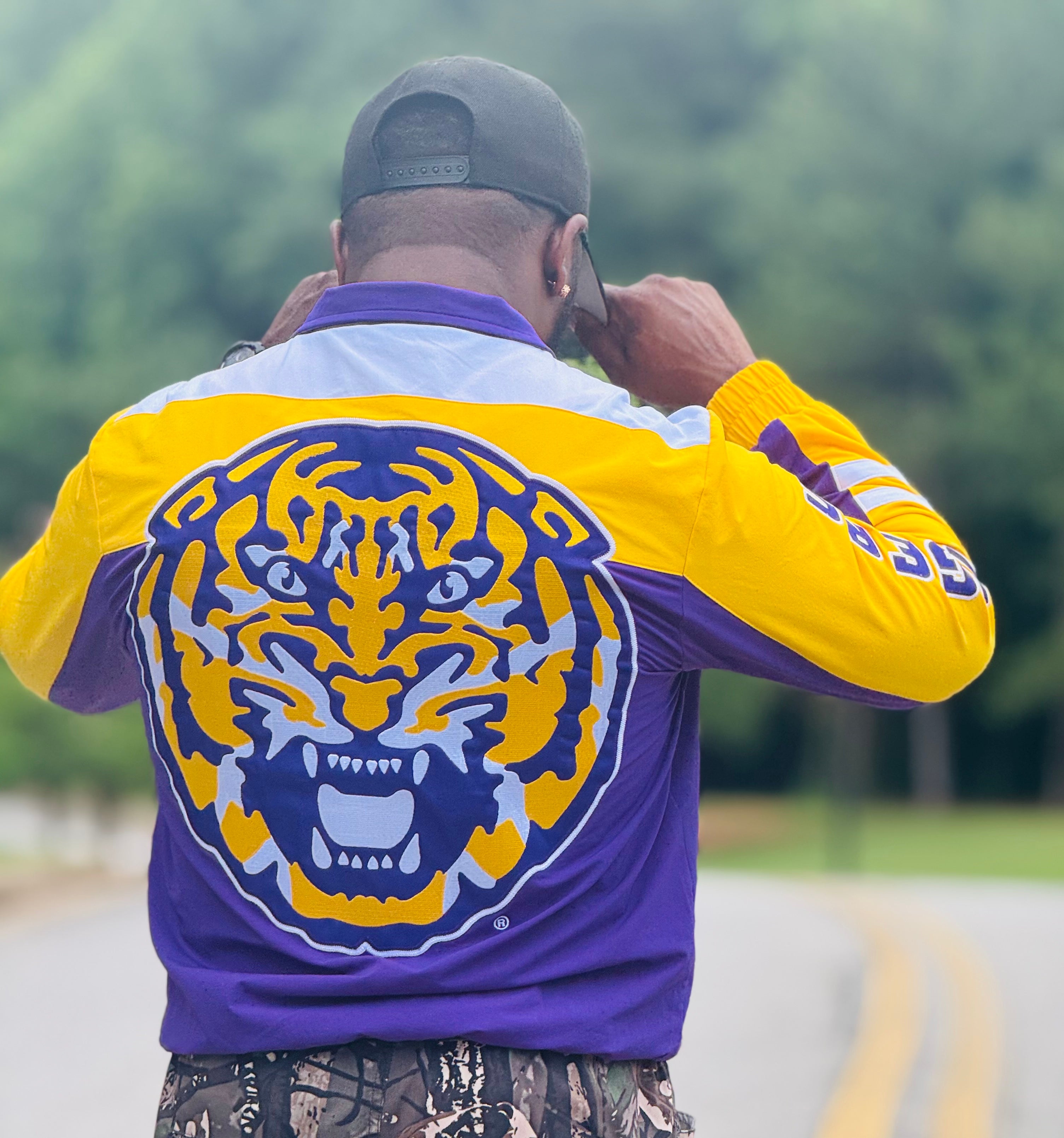 LSU Purple Full Zip Windbreaker Tech