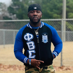 Phi Beta Sigma Black Varsity Fleece Jacket