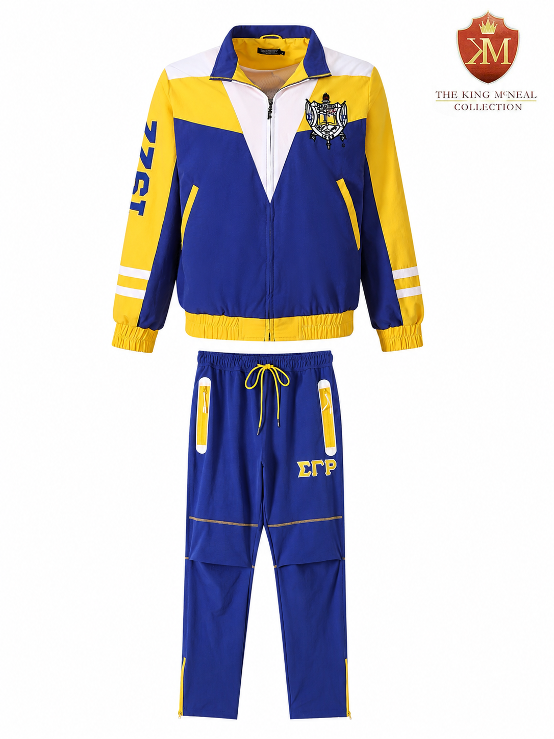 SGRHO Blue Full Zip Windbreaker Tech Jacket (Unisex)