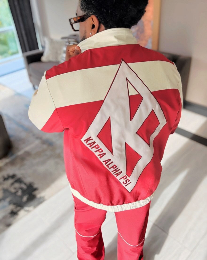 Kappa Crimson Full Zip Windbreaker Tech Jacket