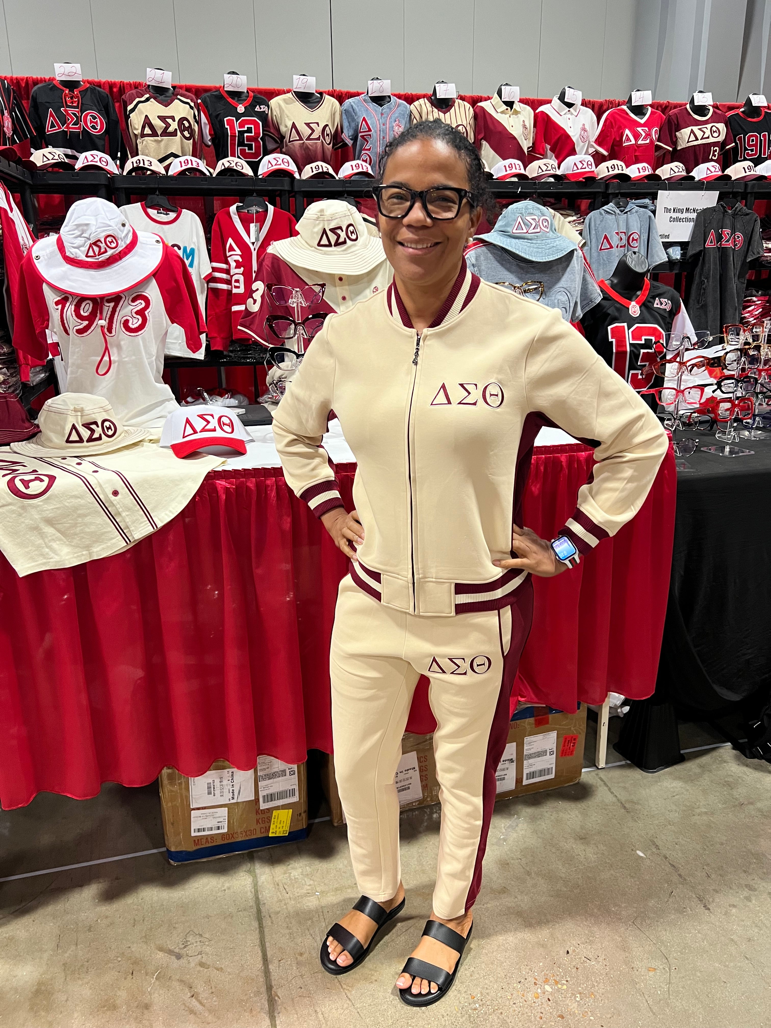 Delta Cream Air Tech Fleece Warm Up Jacket