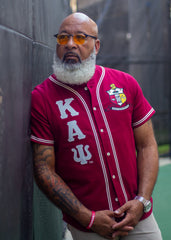 Kappa Crimson Button Up Baseball Jersey