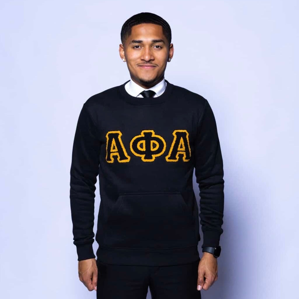 Alpha Black Pocket Crewneck