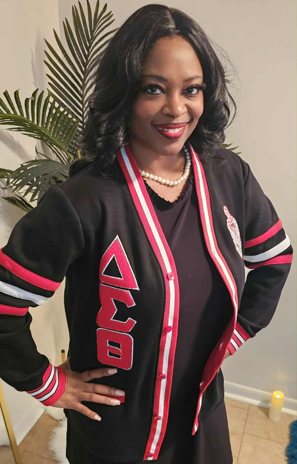 Delta Black Fleece Cardigan Unisex Fit