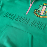 AKA Green Quarter Zip Sweatshirt Unisex