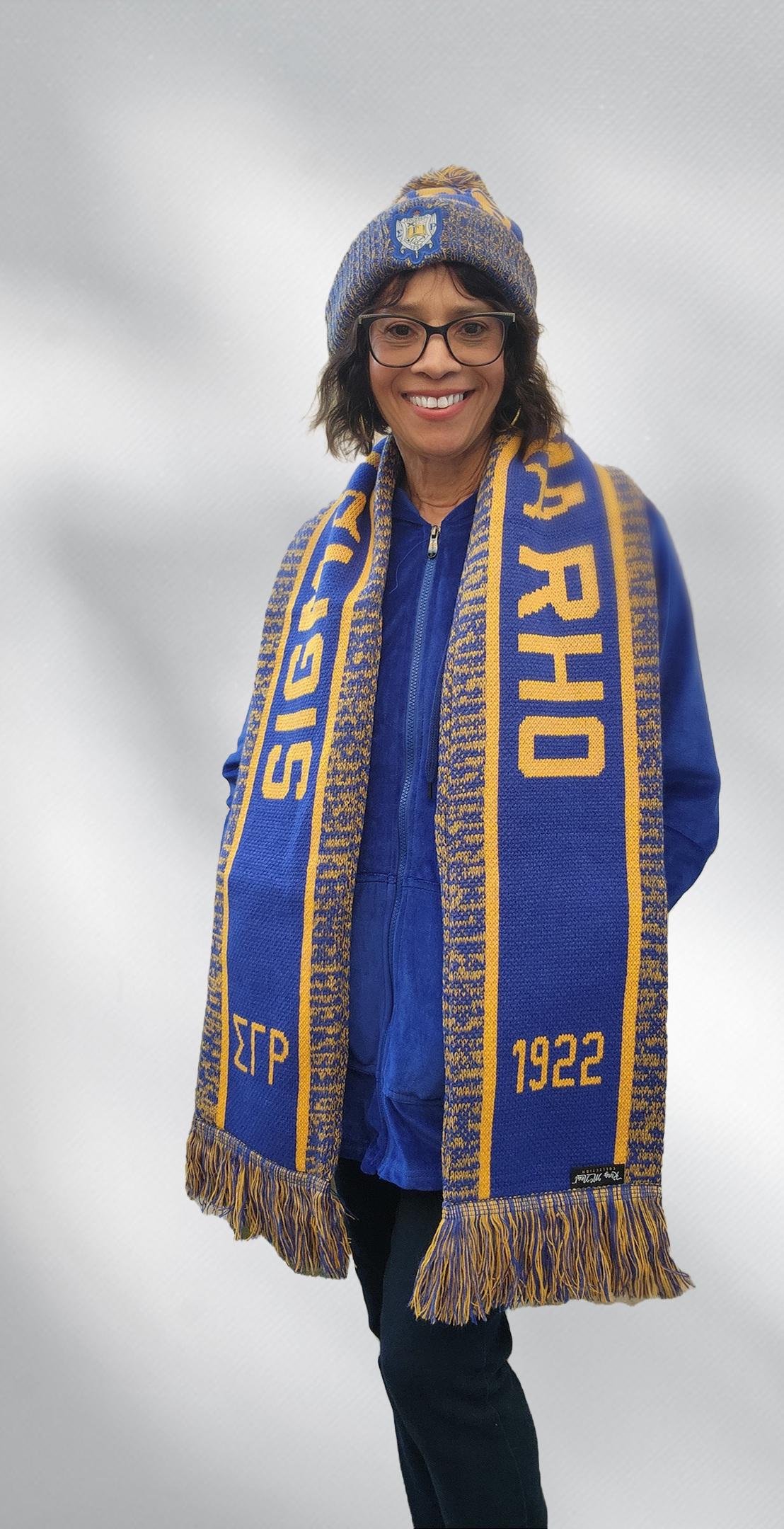 SGRho Blue Scarf & Hat Set