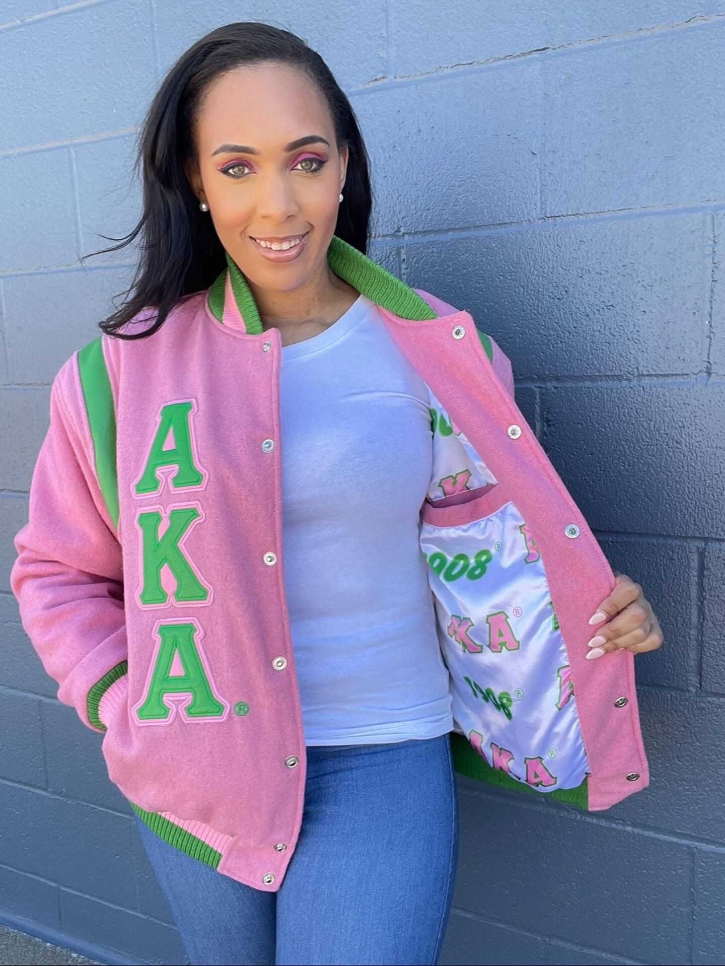 AKA Wool and Leather Letterman Jacket