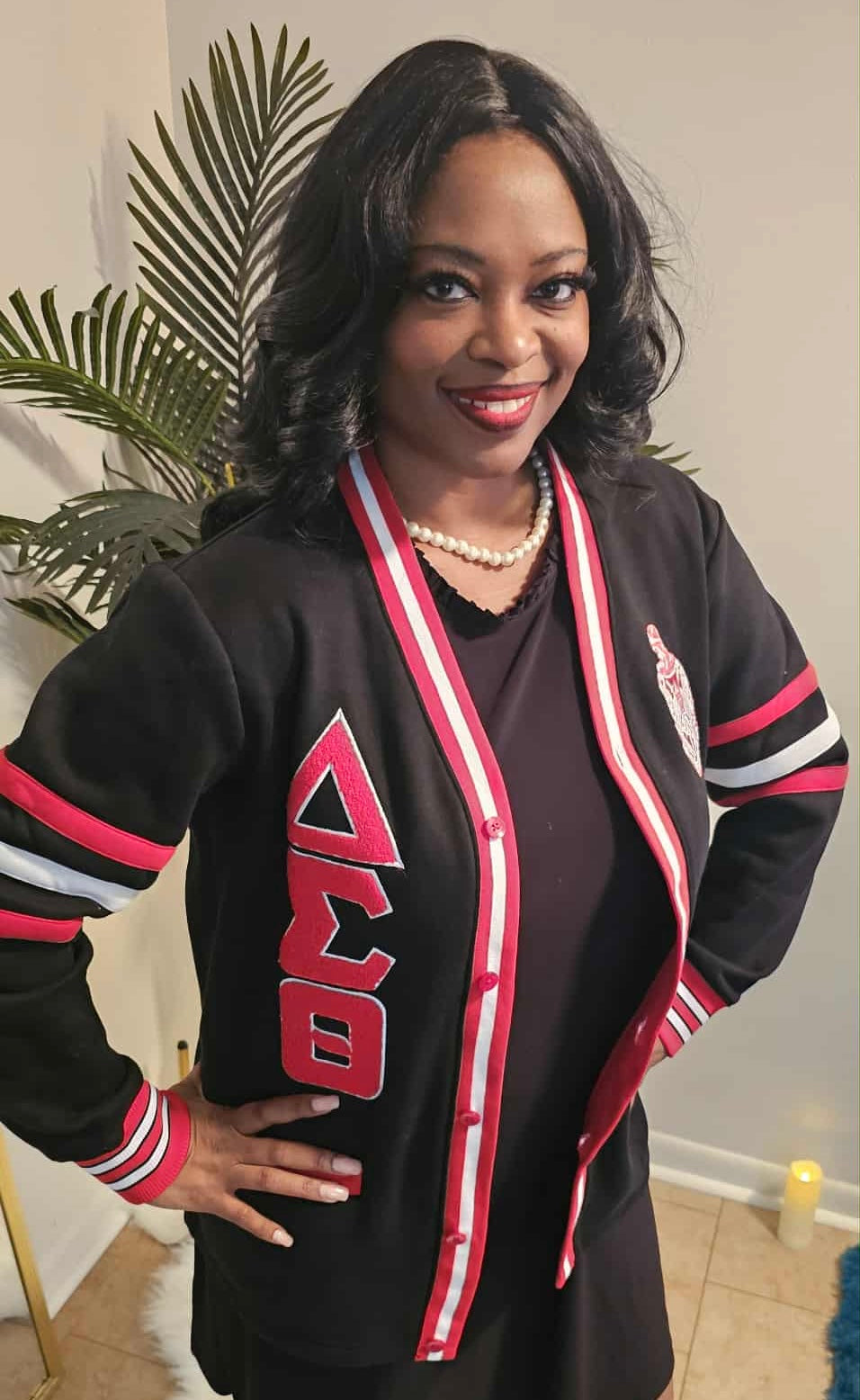 Delta Black Fleece Cardigan Unisex Fit