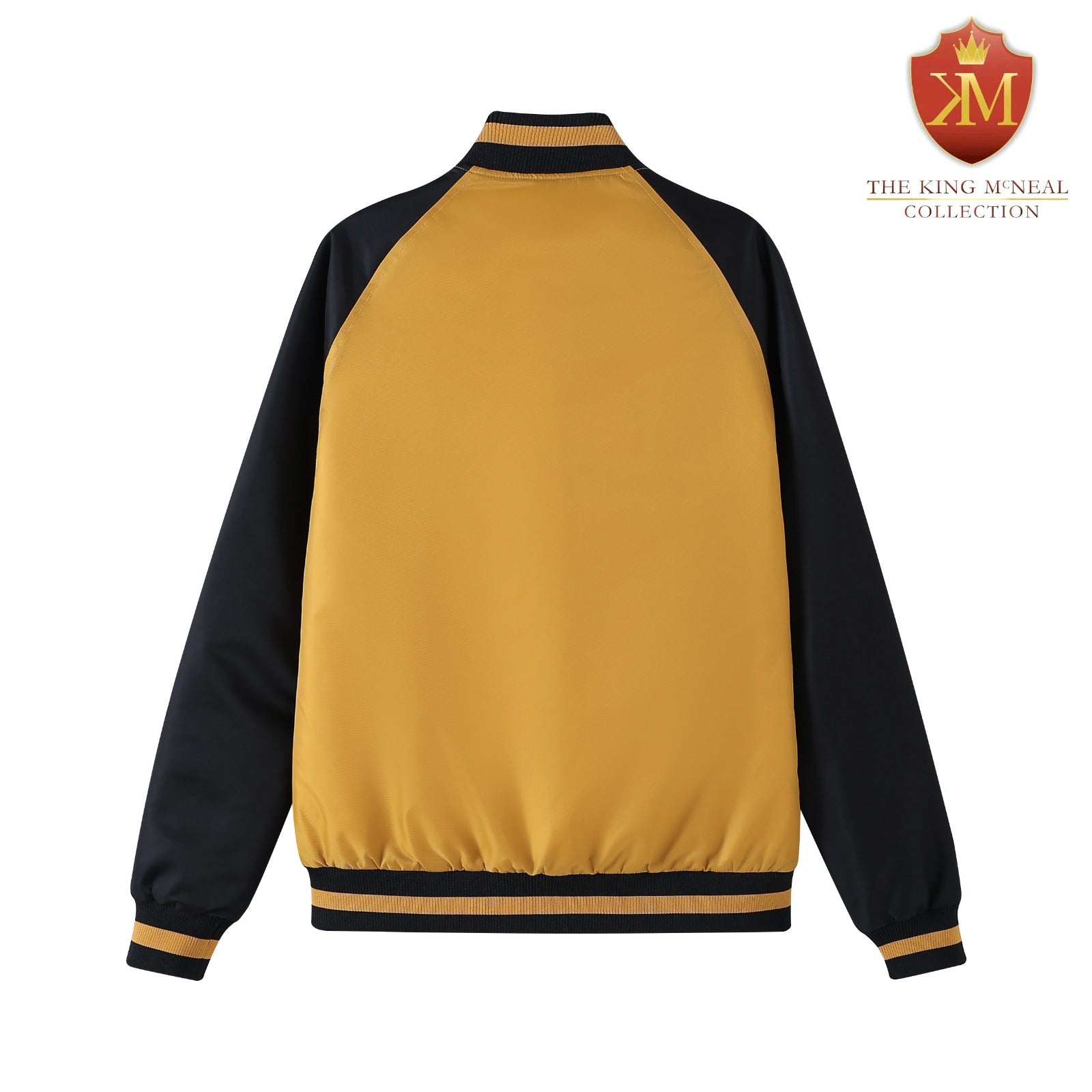 Alpha Old Gold Bomber Jacket Custom Lining