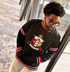 Kappa Black Crest Chenille Crewneck