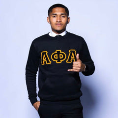 Alpha Black Pocket Crewneck