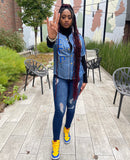 SGRho Denim Baseball Jersey