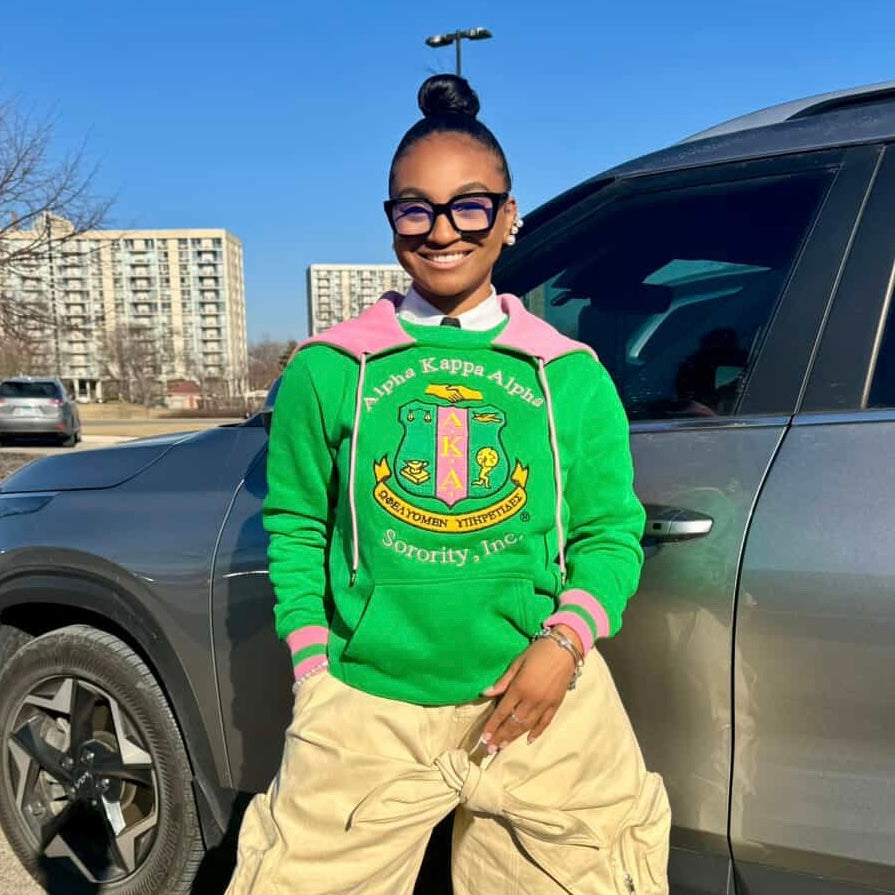 hoodie with goggles built in AKA Green Prep Unisex Hoodie S