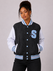 Spelman Black  Denim Bomber Jacket