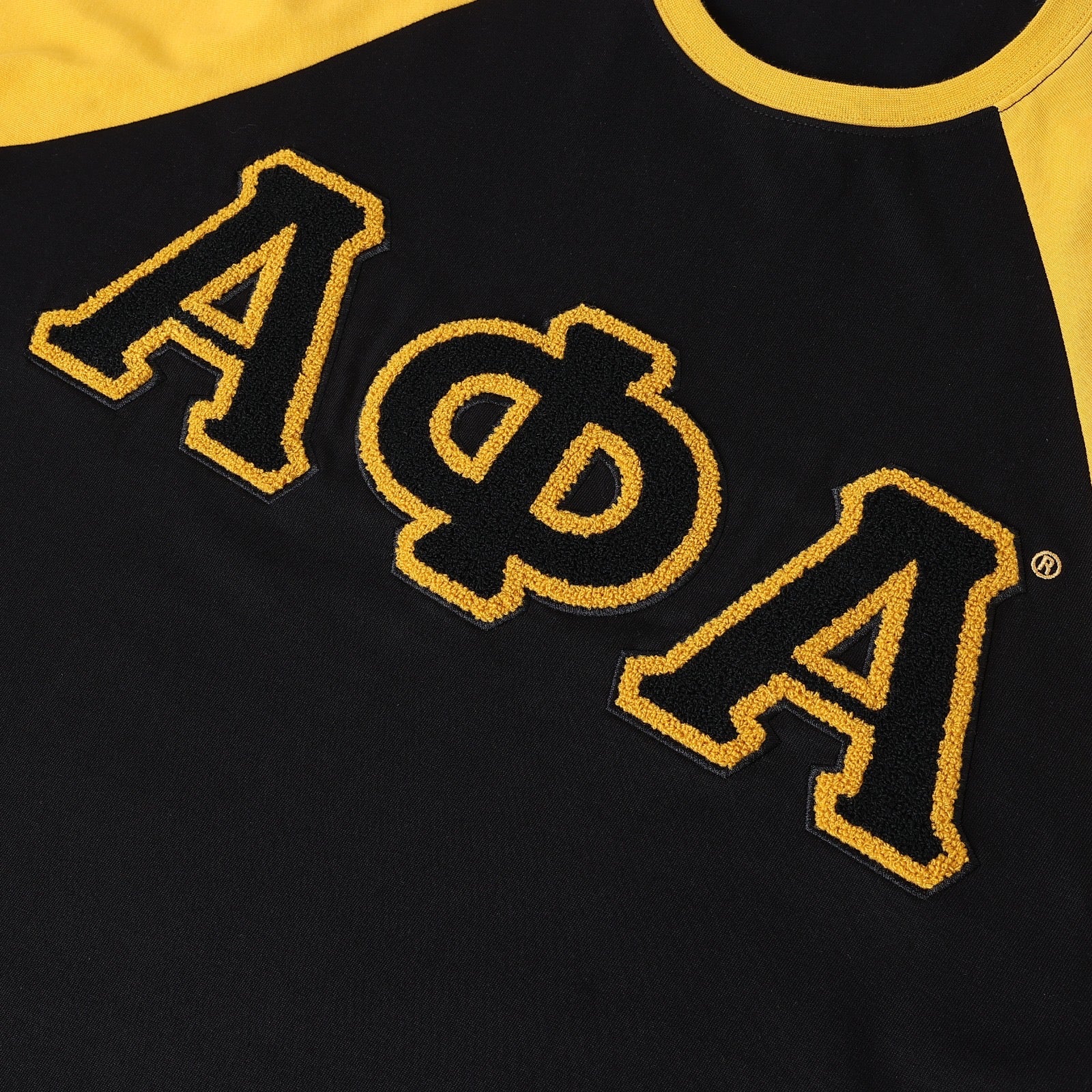 Alpha Black Premium Chenille Raglan Shirt
