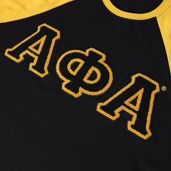 Alpha Black Premium Chenille Raglan Shirt